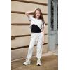 Arshiner Girls 3 Piece Set Short Sleeve High Low Hem Overlay Top & Cami with Sweatpants Kids Outfit 6-13 Years(White)