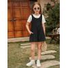 Arshiner Girls’ Casual Summer Sleeveless Jumpsuits Loose One Piece Romper Short Overalls Outfits with Pockets(Black)