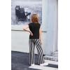Arshiner Girls Clothes 2 Piece Outfits Drop Shoulder Sleeve Top and Wide Leg Pants Set Trendy Clothing Size 6-14(Black-stripes)
