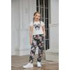 Arshiner Girls Clothes 2 Piece Summer Outfits Drop Shoulder Top Pullover Sweatpants Jogger Set Sweatsuits Tracksuits 6-14Y(Pink Camo)