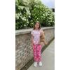 Arshiner Girls Clothes 2 Piece Summer Outfits Drop Shoulder Top Pullover Sweatpants Jogger Set Sweatsuits Tracksuits 6-14Y(Pink Tie Dye)
