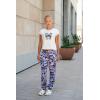 Arshiner Girls Clothes 2 Piece Summer Outfits Drop Shoulder Top Pullover Sweatpants Jogger Set Sweatsuits Tracksuits 6-14Y(Purple Camo)