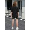 Arshiner Girls Clothes Summer 2 Piece Outfits Drop Shoulder T-Shirts and Biker Shorts Kids Fashion Clothing Sets(Camouflage)