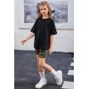 Arshiner Girls Clothes Summer 2 Piece Outfits Drop Shoulder T-Shirts and Biker Shorts Kids Fashion Clothing Sets(Camouflage)