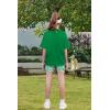 Arshiner Girls Clothes Summer 2 Piece Outfits Drop Shoulder T-Shirts and Biker Shorts Kids Fashion Clothing Sets(Green)