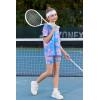 Arshiner Girls Clothes Summer 2 Piece Outfits Drop Shoulder T-Shirts and Biker Shorts Kids Fashion Clothing Sets(Tie Dye)