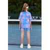 Arshiner Girls Clothes Summer 2 Piece Outfits Drop Shoulder T-Shirts and Biker Shorts Kids Fashion Clothing Sets(Tie Dye)