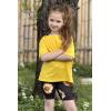 Arshiner Girls Clothes Summer 2 Piece Outfits Drop Shoulder T-Shirts and Biker Shorts Kids Fashion Clothing Sets(Yellow)