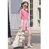Arshiner Girls Clothes Summer Outfits Ruffle Sleeve Tops and Paperbag Waist Shorts with Pockets Kids Clothing Set(Hot Pink Strips)