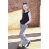 Arshiner Girls Clothing Set Casual Clothes Sleeveless Back Tank Crop Top and Wide-Leg Pants with Pocket 2 Piece Outfits 5-13Y(Black & White)