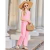 Arshiner Girls Clothing Set Casual Clothes Sleeveless Back Tank Crop Top and Wide-Leg Pants with Pocket 2 Piece Outfits 5-13Y(Pink)