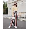 Arshiner Girls Clothing Sets Square Neck Rib Knit Shirts + Stylish Wide Leg Pants + Headband Cute 3pcs Fall Clothes Outfits(Beige + Stripe)