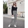 Arshiner Girls Clothing Sets Square Neck Rib Knit Shirts + Stylish Wide Leg Pants + Headband Cute 3pcs Fall Clothes Outfits(Black + Striped)