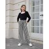 Arshiner Girls Clothing Sets Square Neck Rib Knit Shirts + Stylish Wide Leg Pants + Headband Cute 3pcs Fall Clothes Outfits(Black + Striped)