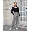 Arshiner Girls Clothing Sets Square Neck Rib Knit Shirts + Stylish Wide Leg Pants + Headband Cute 3pcs Fall Clothes Outfits(Black + Striped)