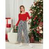 Arshiner Girls Clothing Sets Square Neck Rib Knit Shirts + Stylish Wide Leg Pants + Headband Cute 3pcs Fall Clothes Outfits(Red + Striped)
