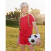 Arshiner Girls Clothing Sets Twist Front Top and Shorts 2 Piece Outfits Activewear Tracksuit 5-14 Year(Classic Red)