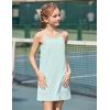 Arshiner Girls Dress with Shorts Casual Summer Spaghetti Straps One Piece Romper Dresses with Pockets for Kid 5-15 Y(Mint Green)