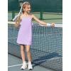 Arshiner Girls Dress with Shorts Casual Summer Spaghetti Straps One Piece Romper Dresses with Pockets for Kid 5-15 Y(Purple)