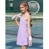Arshiner Girls Dress with Shorts Casual Summer Spaghetti Straps One Piece Romper Dresses with Pockets for Kid 5-15 Y(Purple)