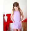 Arshiner Girls Dress with Shorts Casual Summer Spaghetti Straps One Piece Romper Dresses with Pockets for Kid 5-15 Y(Purple)