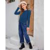Arshiner Girls Puff Long Sleeve Shirts Twist Front Ribbed Knit T Shirt Crop Tops Tee Blouse(Navy Blue)