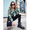 Arshiner Girls Shirt Casual Square Neck Long Sleeve Shirts Fall Winter Tunic Tops For Girls 5-12 Years(Camo)