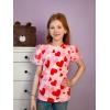 Arshiner Girls Shirts Mesh Puff Short Sleeves Blouse Crewneck Cute Print Summer Kids Tee Tops(Cute Heart)