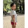 Arshiner Girls Shirts Mesh Puff Short Sleeves Blouse Crewneck Cute Print Summer Kids Tee Tops(White)