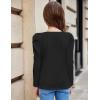 Arshiner Girls Shirts Puff Long Sleeve Shirts Casual Crewneck Tops Tunic Blouse(Black)