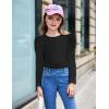 Arshiner Girls Shirts Puff Long Sleeve Shirts Casual Crewneck Tops Tunic Blouse(Black)