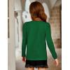 Arshiner Girls Shirts Puff Long Sleeve Shirts Casual Crewneck Tops Tunic Blouse(Green)