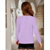 Arshiner Girls Shirts Puff Long Sleeve Shirts Casual Crewneck Tops Tunic Blouse(Lilac)