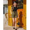 Arshiner Girls Shirts Ruffle Short Sleeve Summer Cute Casual Crewneck Tops Blouse Tee(Black)