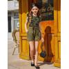 Arshiner Girls Shirts Ruffle Short Sleeve Summer Cute Casual Crewneck Tops Blouse Tee(Camo)