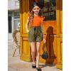 Arshiner Girls Shirts Ruffle Short Sleeve Summer Cute Casual Crewneck Tops Blouse Tee(Orange)