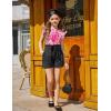 Arshiner Girls Shirts Ruffle Short Sleeve Summer Cute Casual Crewneck Tops Blouse Tee(Tie Dye Heart)