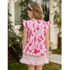 Arshiner Girls Shirts Ruffle Short Sleeve Summer Cute Casual Crewneck Tops Blouse Tee(Tie Dye Heart)