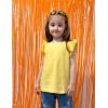 Arshiner Girls Shirts Ruffle Short Sleeve Summer Cute Casual Crewneck Tops Blouse Tee(Yellow)