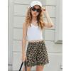 Arshiner Girls Short Sets 2 Pieces Outfits Short Sleeve Tie Knot T-Shirts and Casual Shorts With Pockets Cute Clothes Sets(Black Leopard Print)