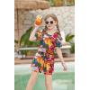 Arshiner Girls Short Sets 2 Pieces Outfits Short Sleeve Tie Knot T-Shirts and Casual Shorts With Pockets Cute Clothes Sets(Hawaiian)
