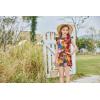 Arshiner Girls Shorts Sets 2 Pieces Outfits Twist Front Ruffle Sleeve T-Shirts and Shorts With Pockets Cute Clothes Sets(Hawaiian)