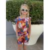 Arshiner Girls Shorts Sets 2 Pieces Outfits Twist Front Ruffle Sleeve T-Shirts and Shorts With Pockets Cute Clothes Sets(Hawaiian)