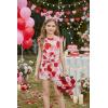 Arshiner Girls Shorts Sets 2 Pieces Outfits Twist Front Ruffle Sleeve T-Shirts and Shorts With Pockets Cute Clothes Sets(Red Heart)