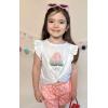 Arshiner Girls Shorts Sets 2 Pieces Outfits Twist Front Ruffle Sleeve T-Shirts and Shorts With Pockets Cute Clothes Sets(Summer)