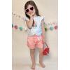 Arshiner Girls Shorts Sets 2 Pieces Outfits Twist Front Ruffle Sleeve T-Shirts and Shorts With Pockets Cute Clothes Sets(Summer)