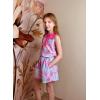 Arshiner Girls Summer 2 Piece Outfit Sleeveless Top and Paperbag Waist Shorts with Pockets Kids Shorts Set Ages 5-13(Blue Pink Tie Dye)