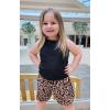 Arshiner Girls Summer 2 Piece Outfit Sleeveless Top and Paperbag Waist Shorts with Pockets Kids Shorts Set Ages 5-13(Leopard)