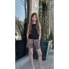 Arshiner Girls Summer 2 Piece Outfit Sleeveless Top and Paperbag Waist Shorts with Pockets Kids Shorts Set Ages 5-13(Leopard)