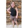 Arshiner Girls Summer 2 Piece Outfit Sleeveless Top and Paperbag Waist Shorts with Pockets Kids Shorts Set Ages 5-13(Leopard)